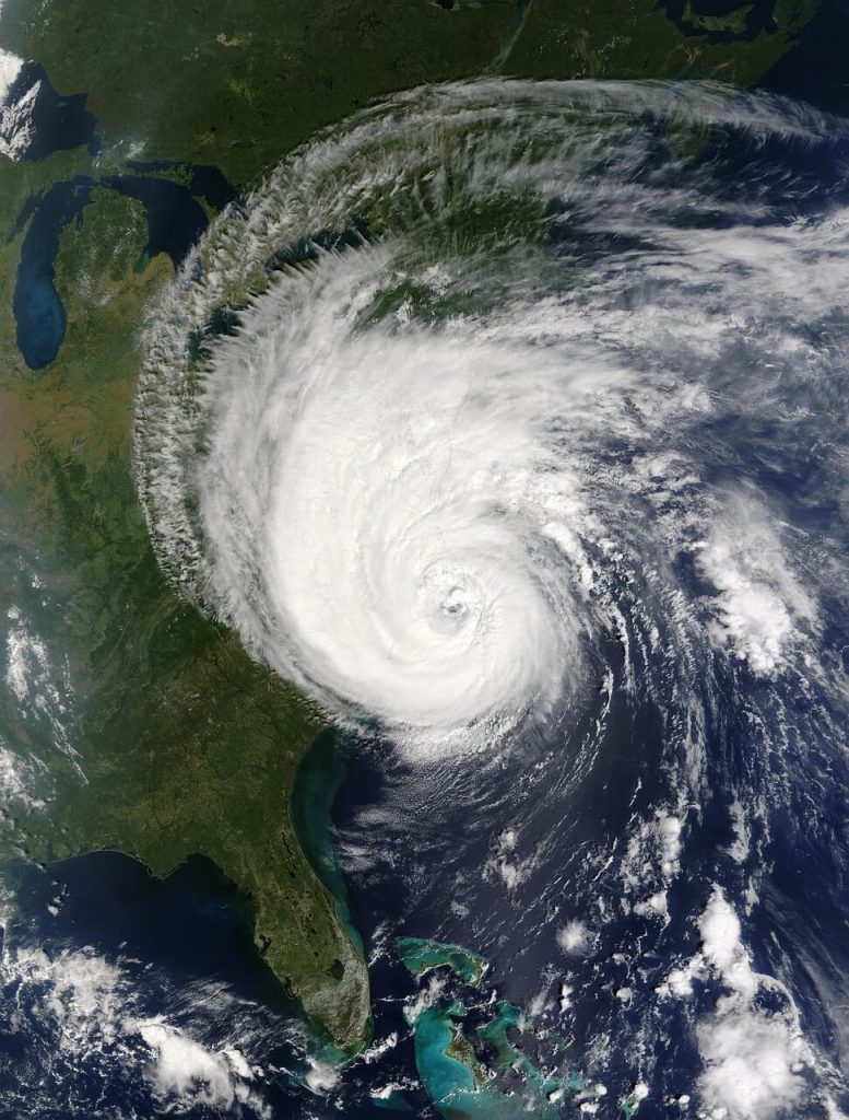 imagen satelite de huracan isabel