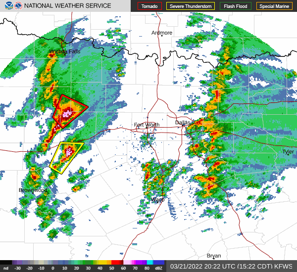 Imagen tornado en Jacksboro Texas.