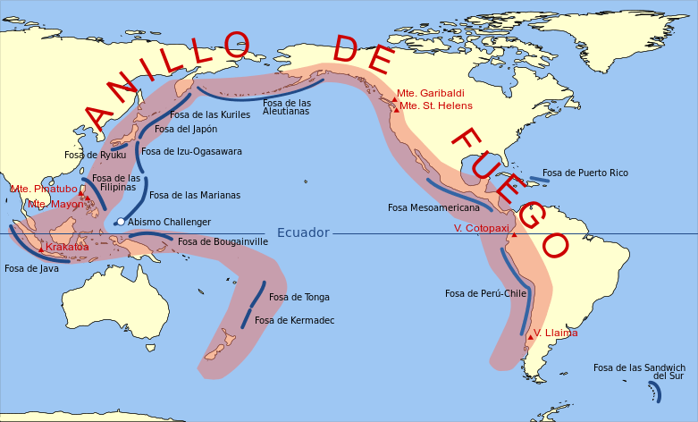 Anillo de fuego, region con mas terremotos registrados